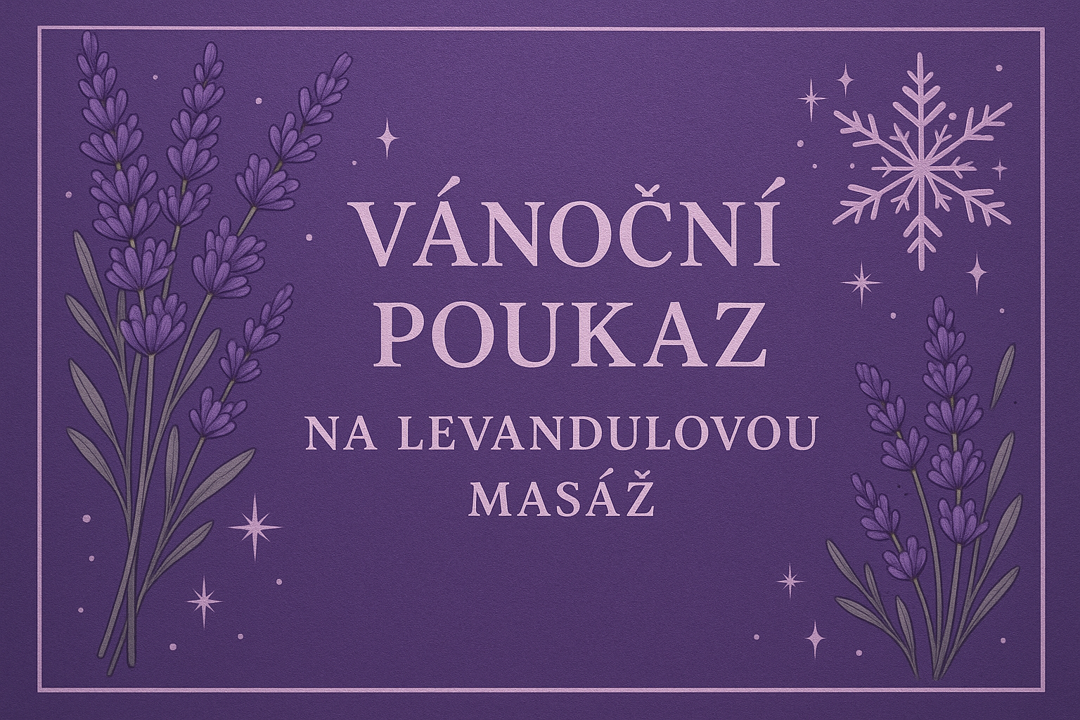 Vánoční poukaz na levandulovou masáž Vánoční poukaz na levandulovou masáž